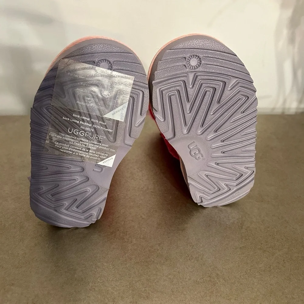 UGG Bailey Bow‎ Pink Boots-Youth/Toddler